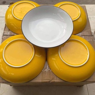 Đĩa sâu lòng màu vàng siêu đẹp size 20
