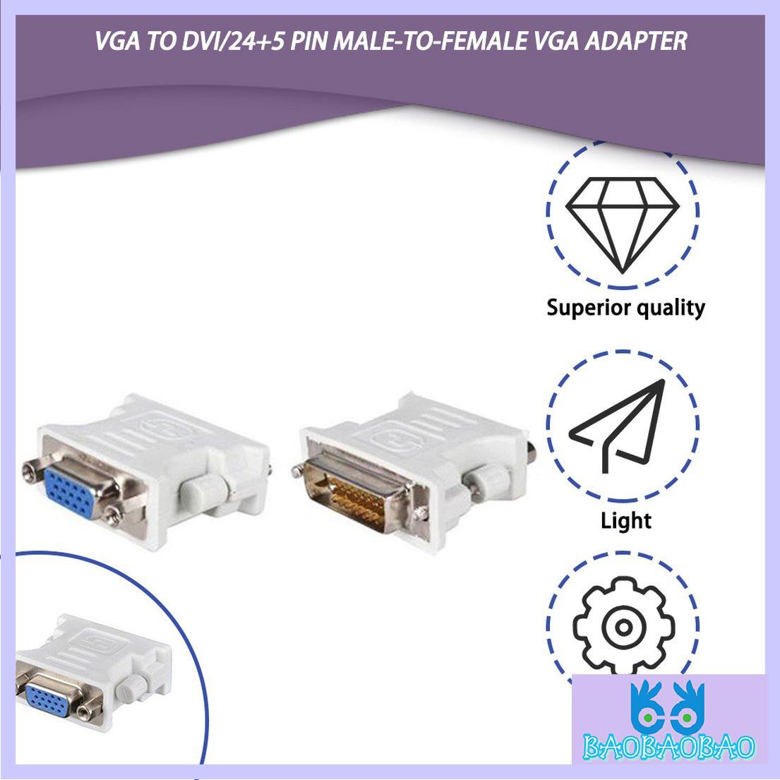 Đầu Chuyển Đổi Vga Sang Dvi D / 24 + 1 Pin Male Sang Vga Female | BigBuy360 - bigbuy360.vn
