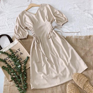 ĐẦM NUDE ĐAN EO