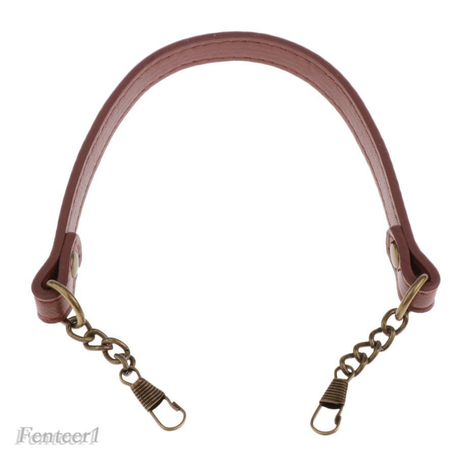 [Fenteer1] Dây Da Pu Ngắn Màu Đen Thay Thế Cho Túi Xách DIY