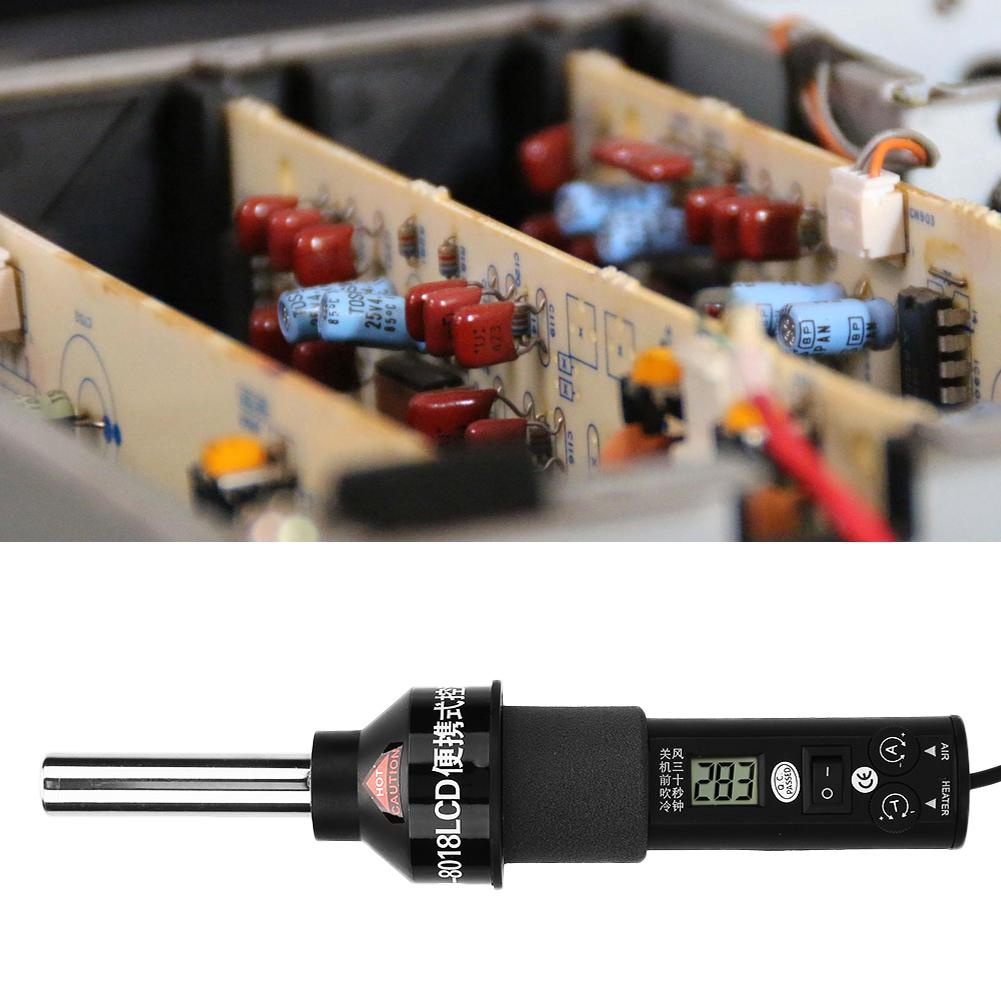máy khò nhiệt cầm tay8018, Máy Khò Hàn Điện Tử Cầm Tay,Có Màn Hình LCD Hiển Thị Nhiệt Độ,Điện Áp 220V 450W