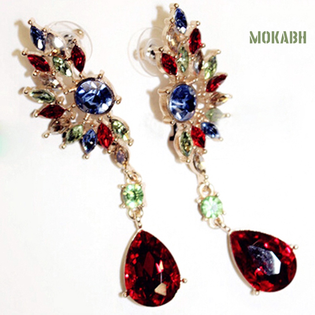 Bông Tai Dài Hình Đôi Cánh Đính Đá Thời Trang Dành Cho Nữ