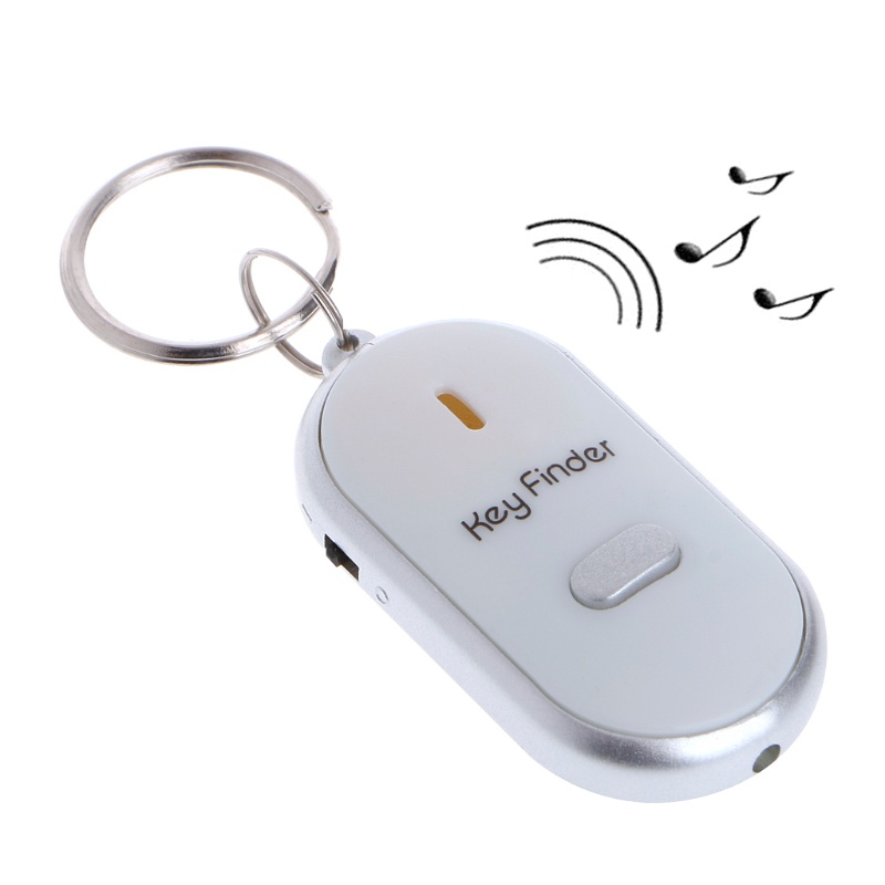 ✿ Móc Khóa Có Còi Báo Động Chống Thất Lạc Màu Trắng Có Đèn LED Và Âm Thanh Tiện Dụng Cho Người Già Và Trẻ Em