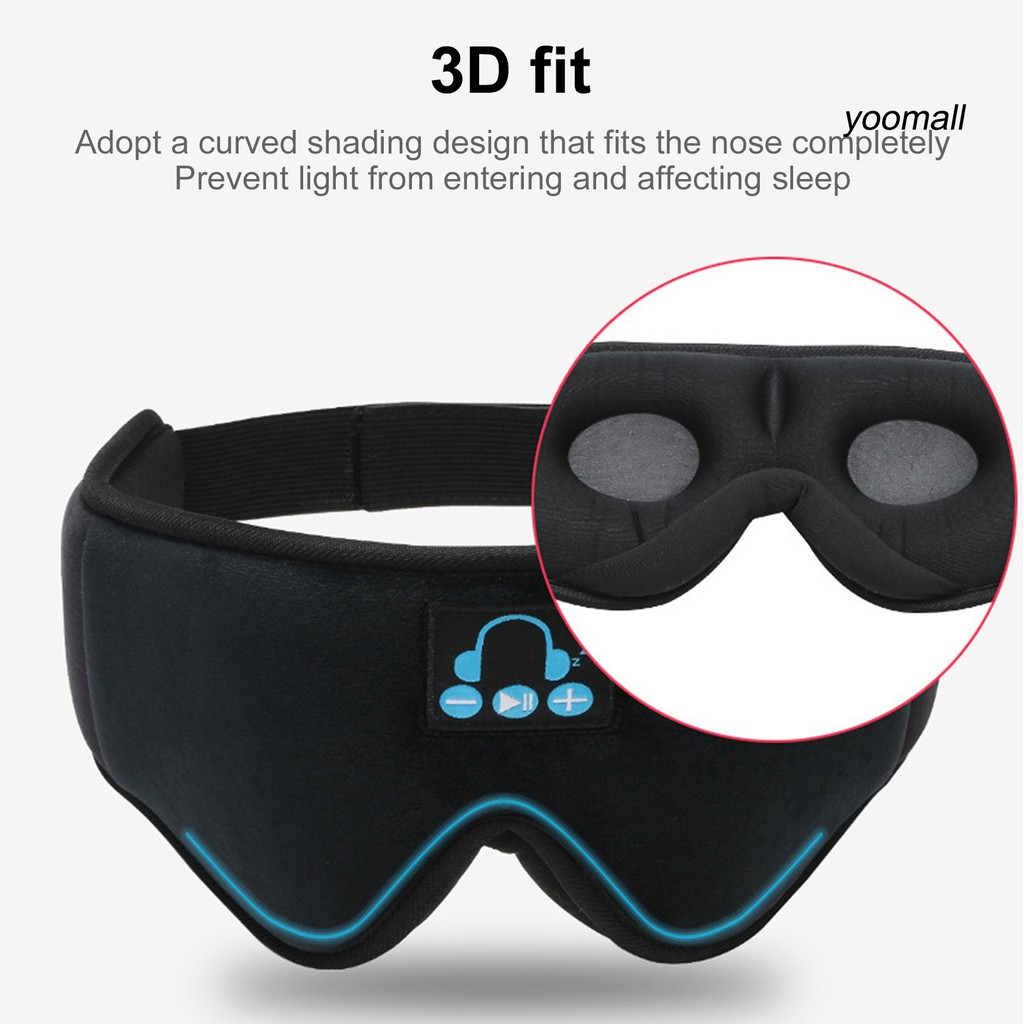 Miếng bịt mắt ngủ phát bạc Ymr Bluetooth 5.0 không dây 3d