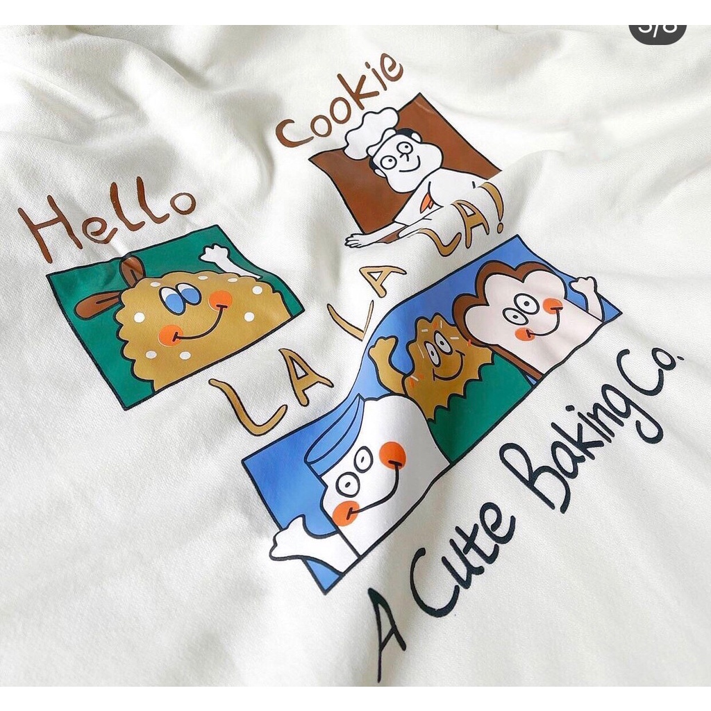 [Có Video Thật + Ảnh Thật] Áo Sweater Trắng In Bánh Cookie Cute Dày Dặn Hot Trend Mã 594 - Daisy Clothings | BigBuy360 - bigbuy360.vn