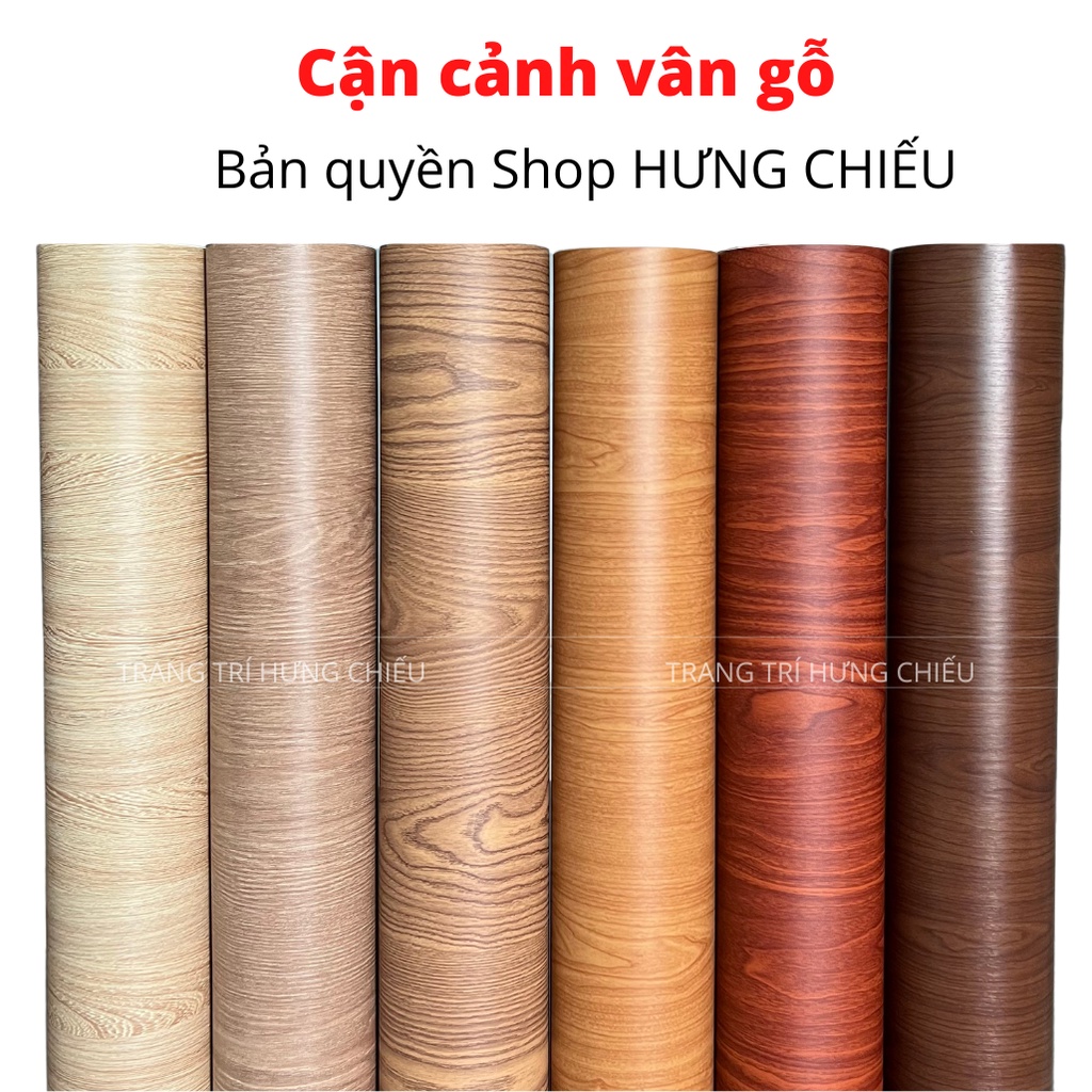 Giấy decal dán tường giả vân gỗ decan dán bàn tủ chống nước khổ 1.2m sẵn keo đẹp (có bán kèm dụng cụ thi công)