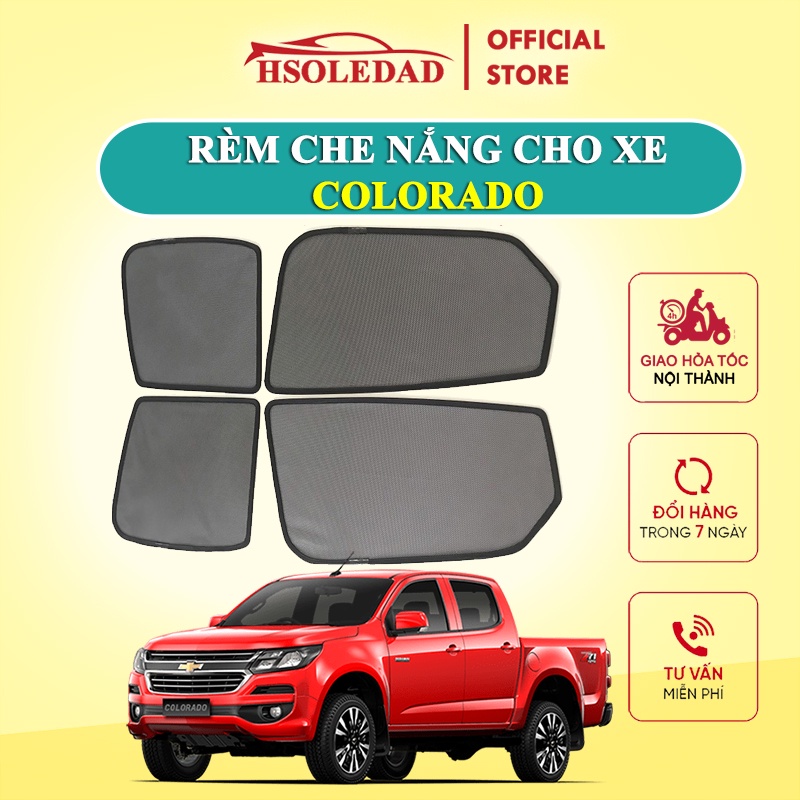 Rèm che nắng nam châm cho xe Chevrolet Colorado, bộ 4 tấm cho 4 cửa, hàng loại 1 cao cấp nhất, vừa khít kính