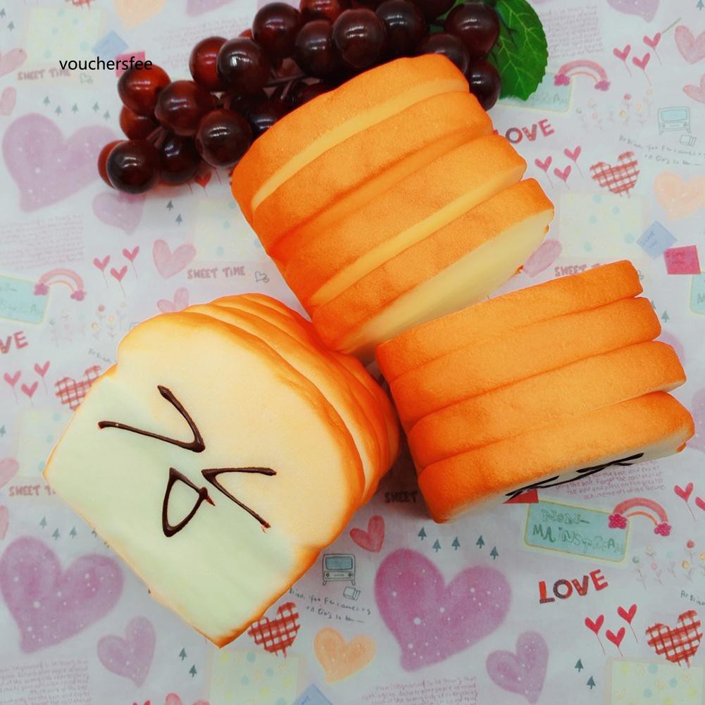 Toast Bread Squishy Expression Card Cellphone Holder Hand Pillow Stress Reliever