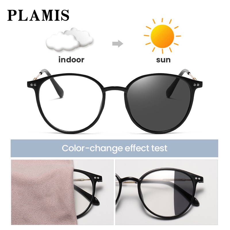 Kính mắt PLAMIS gọng kim loại chống tia bức xạ và ánh sáng xanh thời trang dành cho cả nam và nữ