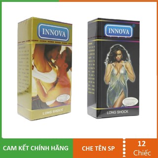 Bao Cao Su Chống Xuất Tinh Sớm Gân Gai INNOVA - 12 chiếc - quà tặng bcs durex/sagami/ok/olo/okamoto/feel/innova