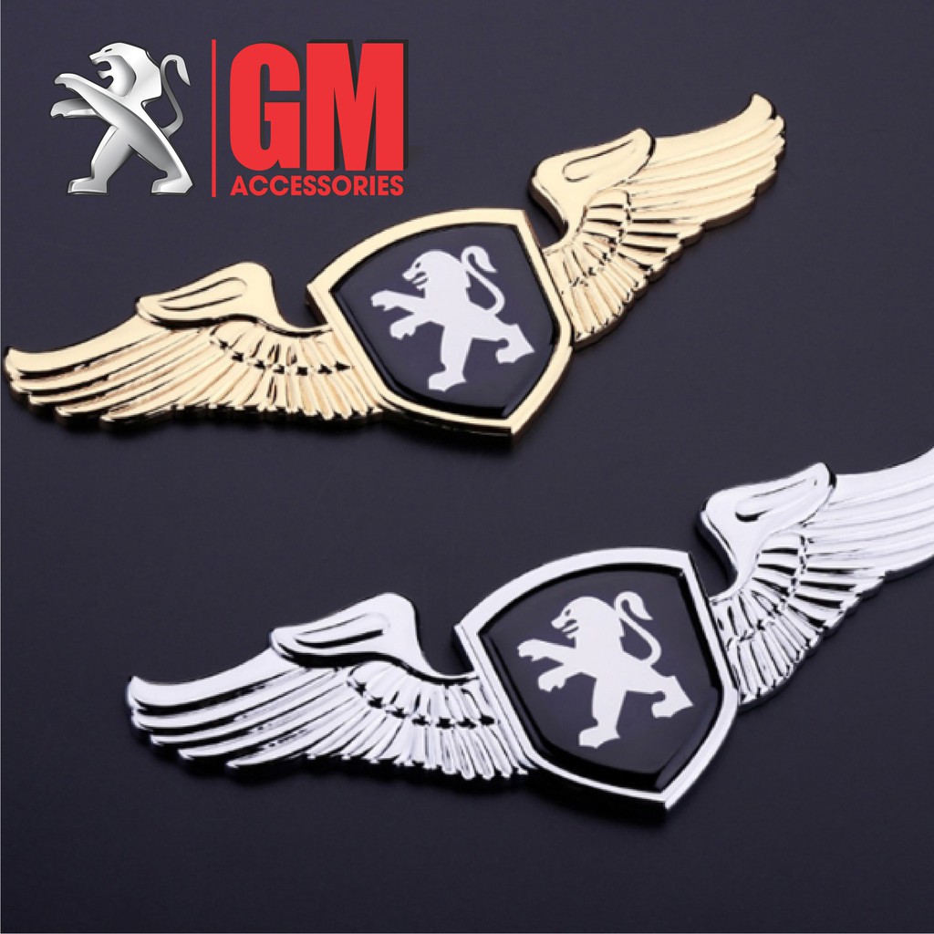 Lô gô Cánh chim nắp capo Peugeot 3008 new và 5008