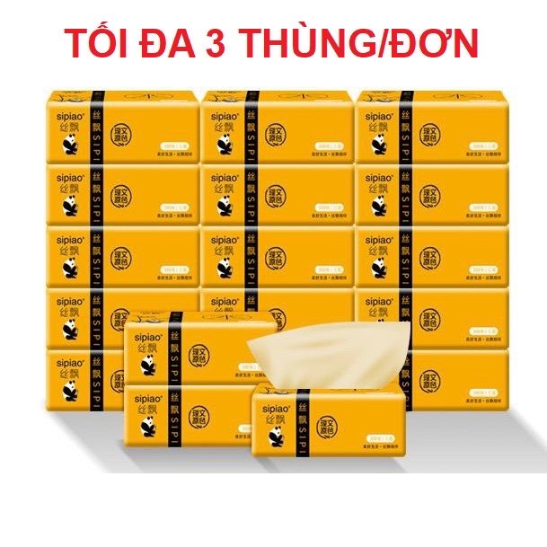 Giấy Ăn Gấu Trúc Thùng 30 Gói Siêu Dai Sipiao Chính Hãng SP2136