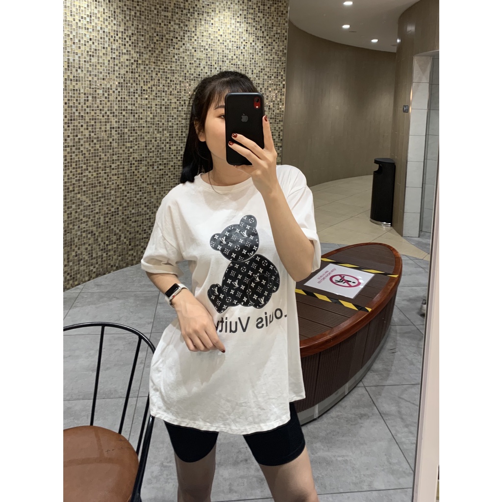 Áo Phông Nữ Freesize Dáng Dấu Quần, Áo Phông In Hình Gấu Hàng QC Chất Đẹp [Kèm Video Ảnh Thật] | BigBuy360 - bigbuy360.vn