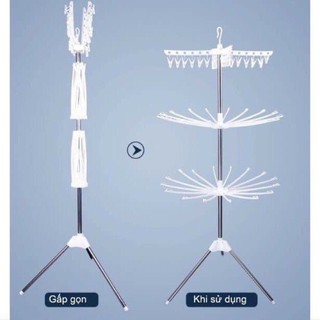 Cây sào phơi đồ gấp gọn đa năng 3 tầng, 🔥 [ RẺ VÔ ĐỊCH ]🔥 treo đồ cho trẻ em, bé sơ sinh