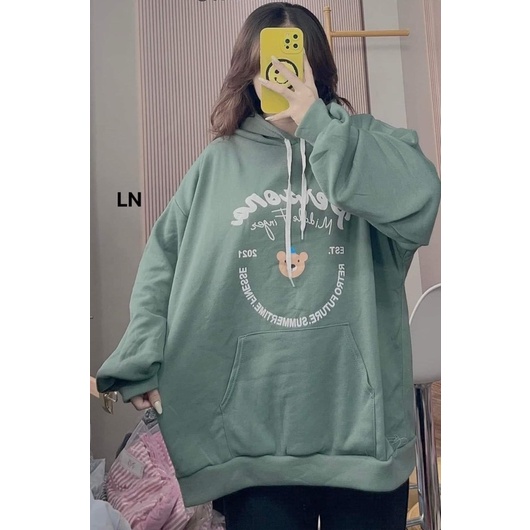 Áo hoodie gấu chữ vòng DA6