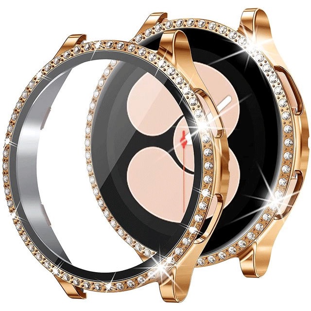 Kính Ốp Bảo Vệ Bằng PC Cứng Chống Rơi + Kính Cường Lực Cho Đồng Hồ samsung Galaxy watch 4 Galaxy watch4 44mm 40mm