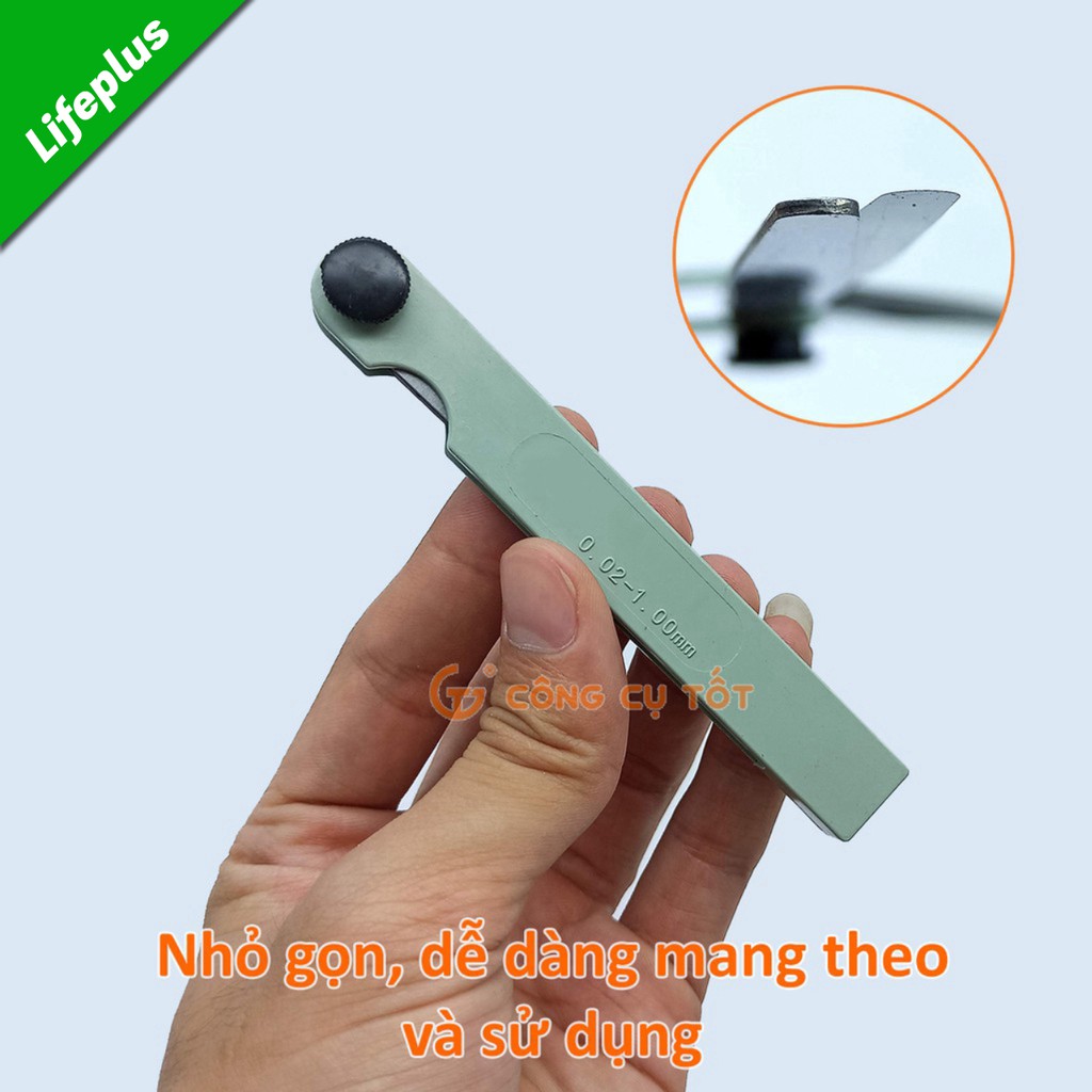 Thước đo khe hở 17 lá từ siêu mỏng 0.02mm đến dày 1mm thép lò xo