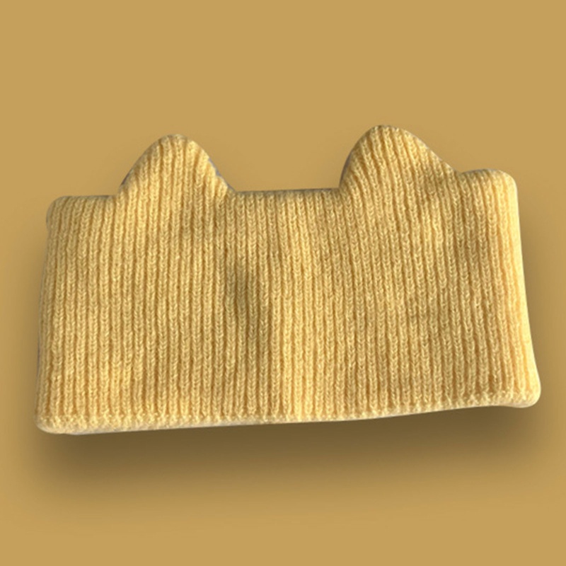 Băng Đô Dệt Kim Co Giãn Màu Trơn Hình Tai Mèo Dễ Thương Cho Bé Gái