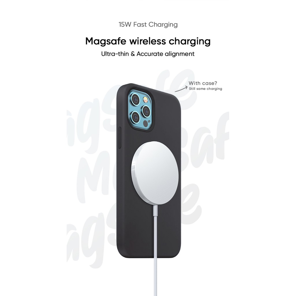 Joyroom  Bộ sạc không dây từ tính QI 15W Magsafe cho iPhone 12 Mini, Pro Max Fast Charge Pad cho Samsung S20 S10 S9 Note / Huawei