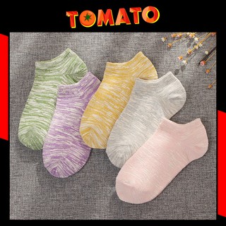 Vớ tất nữ cổ ngắn màu loang - vớ nữ cotton mềm mại , thoáng mát khử mùi , nhiều màu lựa chọn - 233