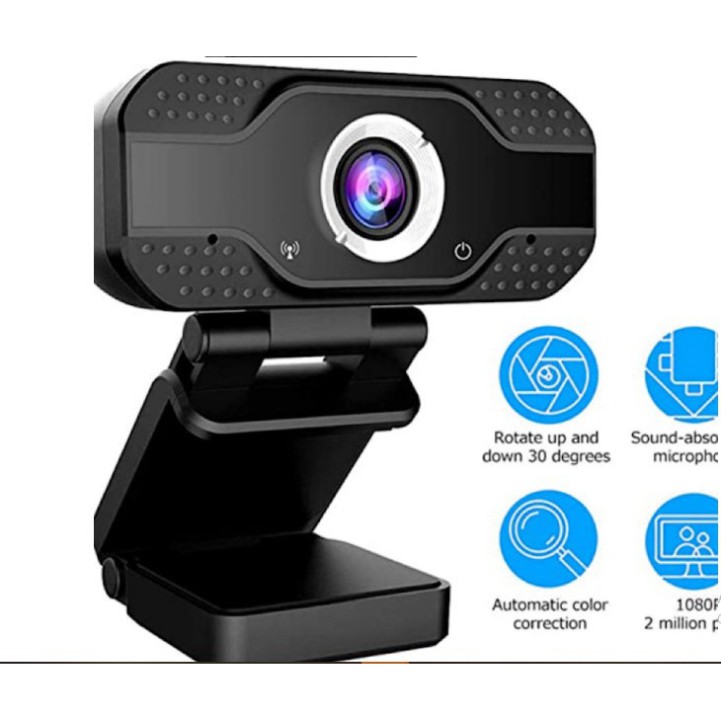 (Bảo hành 03 tháng) Webcam Kẹp 1080P Full HD V8 Màn Hình Tích Hợp Míc - Webcam Máy Tính Hỗ Trợ Học Trực Tuyến, để bàn