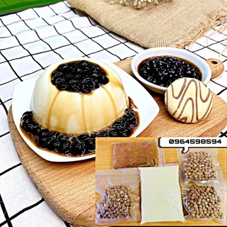 Set tàu hũ trân châu đường đen cực dễ( tặng cốc đựng)