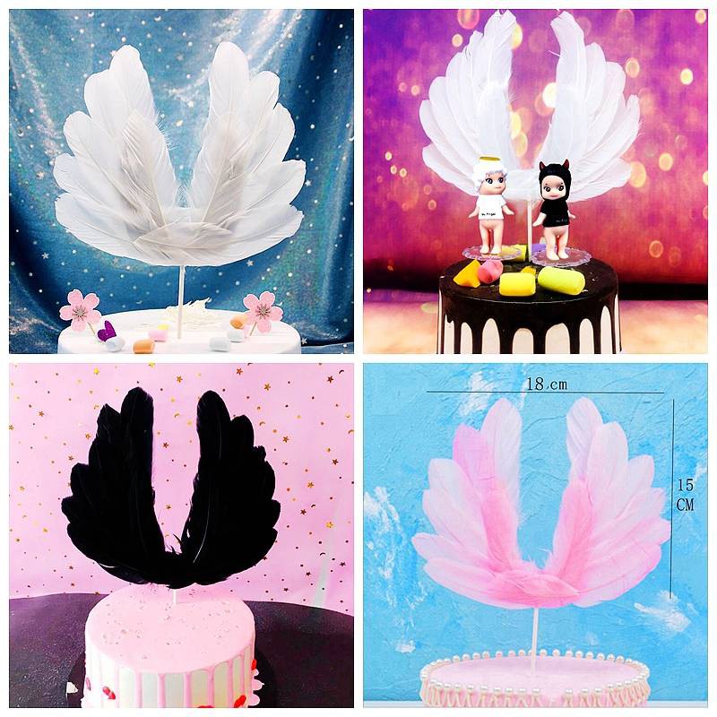 Cánh Thiên Thần Gắn Trang Trí Bánh Kem Sinh Nhật / Đám Cưới