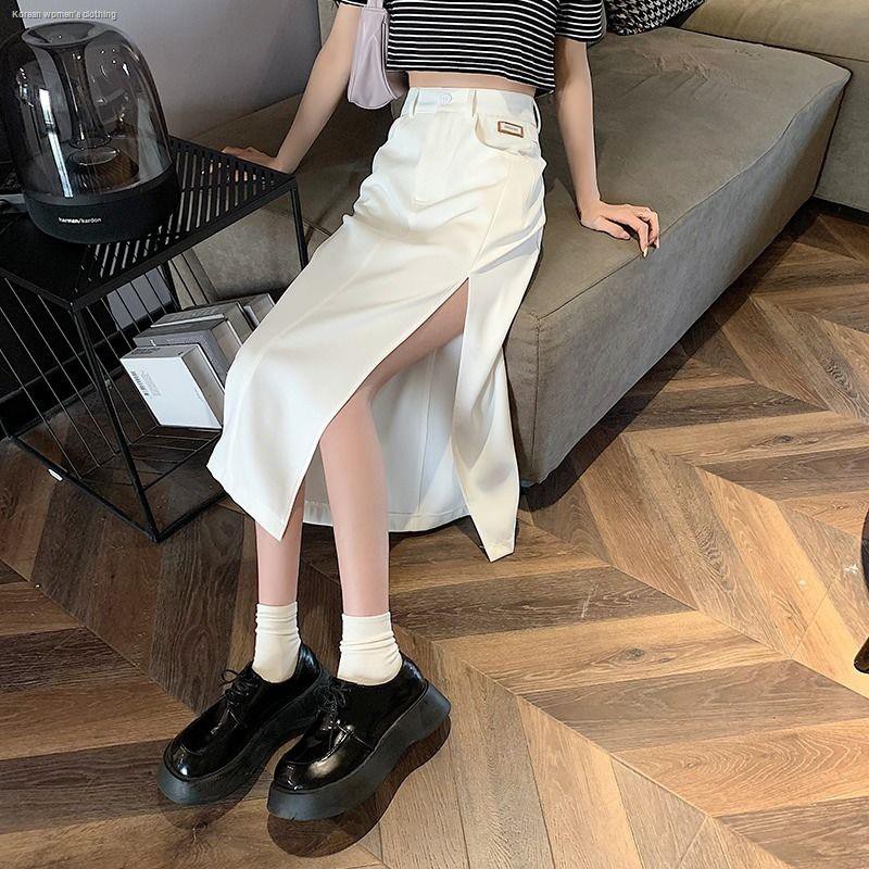 Chân Váy Dài FeiFanXiaoBai Xẻ Tà Phong Cách Hàn Quốc Dành Cho Nữ | BigBuy360 - bigbuy360.vn