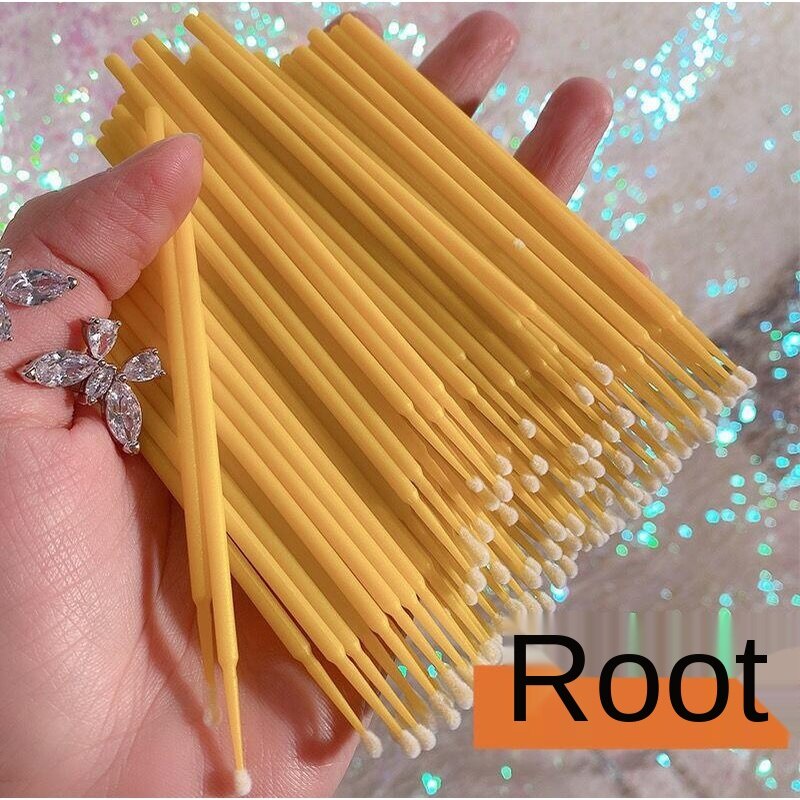 Tăm bông nhựa ủ tê phun xăm, nối mi gói 100 cây