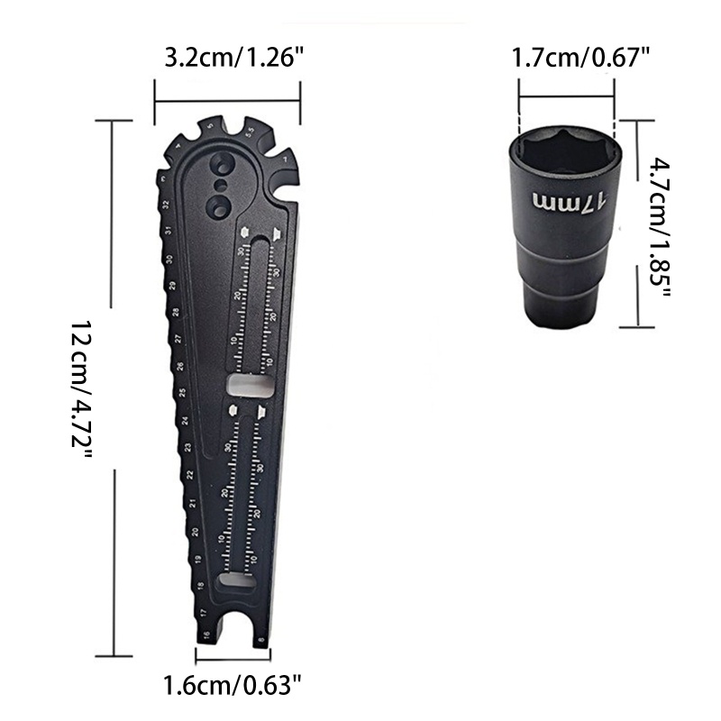 Cờ Lê Lục Giác 17mm 8mm Có Thể Điều Chỉnh Chiều Cao Cho Mô Hình Xe RC