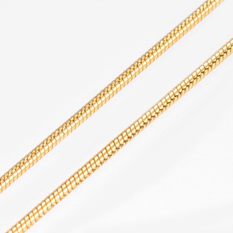 Bộ 1-10 Vòng cổ Bằng Thép Không Gỉ 304 Có Khóa Càng Cua Màu Vàng 45~46.5cm