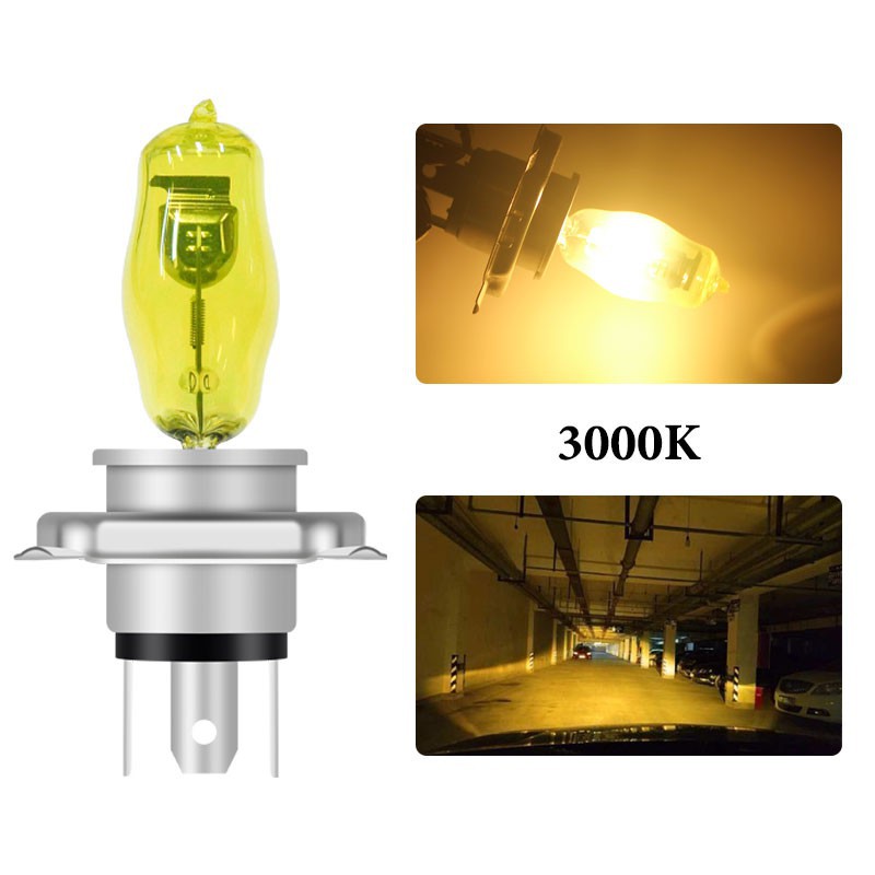Bộ 2 bóng đèn pha chống sương mù KEVANLY halogen H7 H4 H1 H3 H8 H9 H11 9005 HB3 9006 HB4 3000K 4300K 6000K