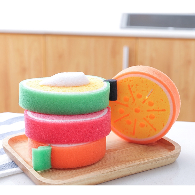 Miếng bọt biển rửa chén dày dặn hình trái cây dễ thương