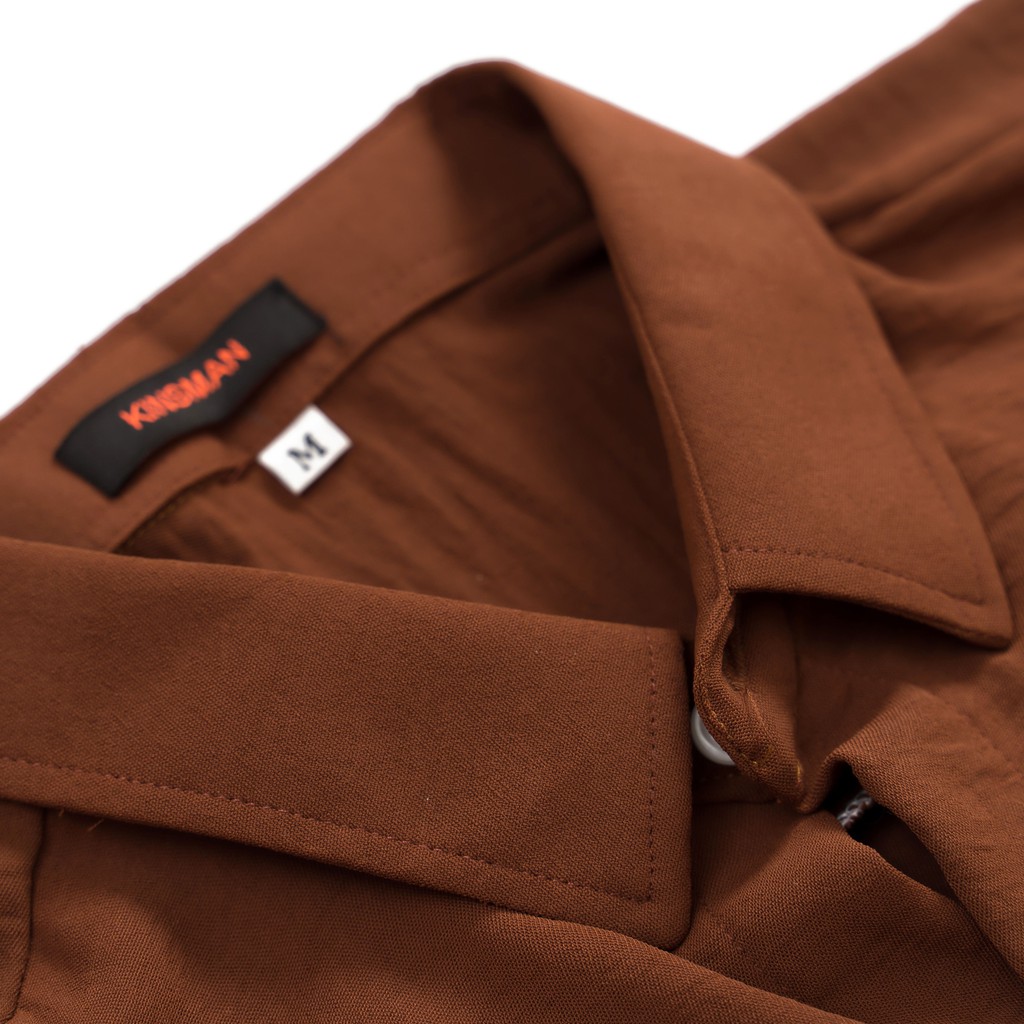 Áo sơ mi đũi nam cổ bẻ có túi hộp KINSMAN chất liệu linen đẹp giá rẻ SM611 | BigBuy360 - bigbuy360.vn