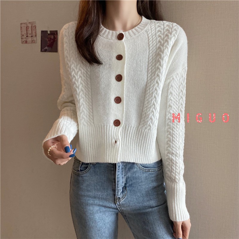 Áo Khoác Cardigan Dệt Kim Thời Trang Thu Đông Xinh Xắn Cho Nữ | BigBuy360 - bigbuy360.vn