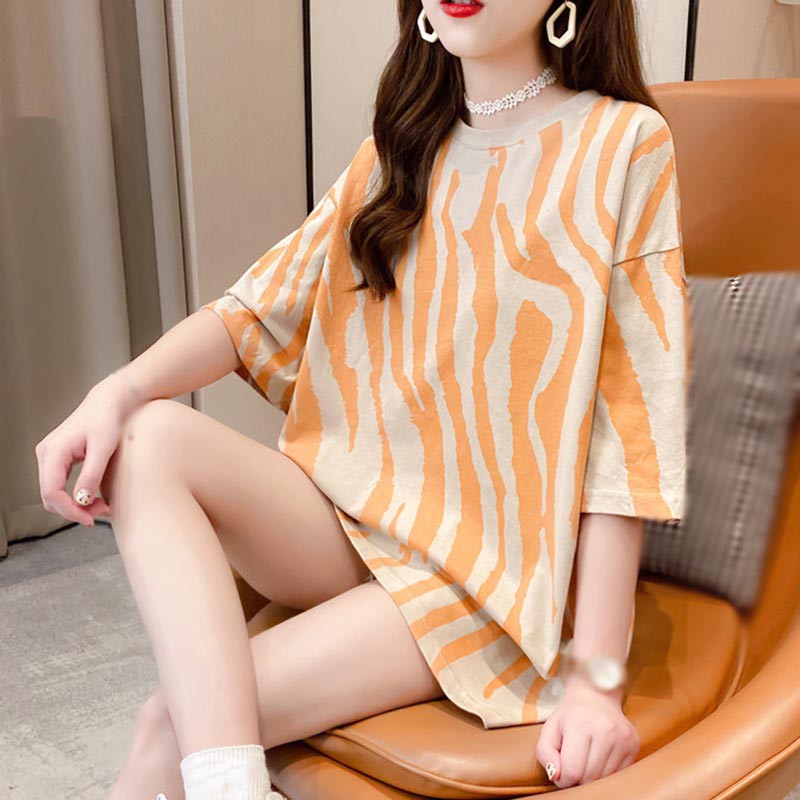 Áo Thun Nữ Cổ Tròn Ngắn Tay Thời Trang Hè 2021