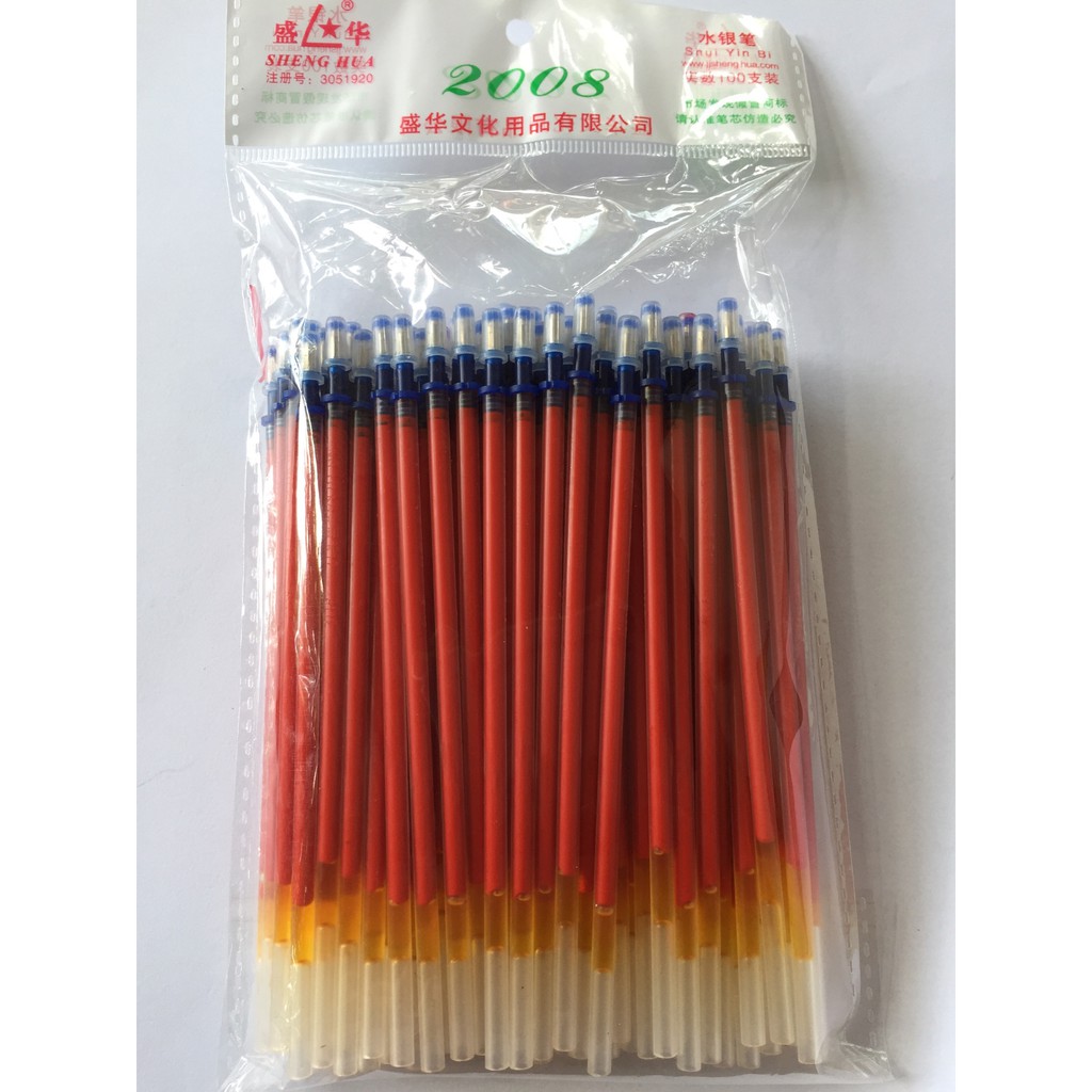 Ruột bút nước màu đỏ, đen 100 chiếc