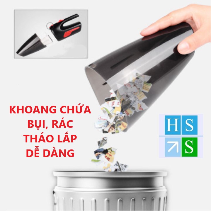 Máy hút bụi cầm tay không dây 120w PIN sạc Car cleaners VACUUM CLEANER dùng trong nhà hoặc trong ô tô - HS Shop Thủ Đức