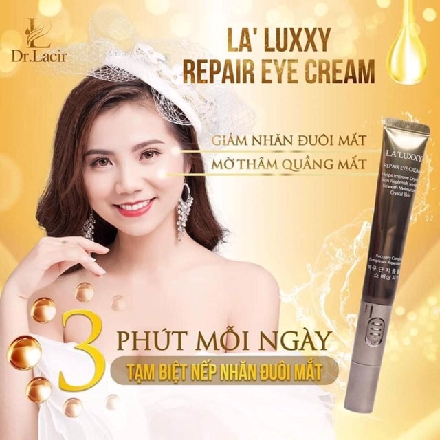 [kèm quà] Kem Mắt 3in1 LA’LUXXY DR.LACIR - thanh rung lạnh mờ nhăn 3p, xoá tan bọng mắt và thâm mắt trả lại tuổi xuân