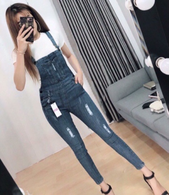 Quần yếm jean ôm body co dãn - quần yếm bò ôm body co dãn | WebRaoVat - webraovat.net.vn