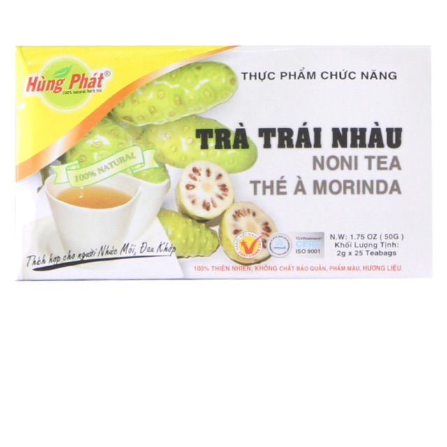 Trà trái nhàu Hùng Phát túi lọc 2g (hộp 25 gói)