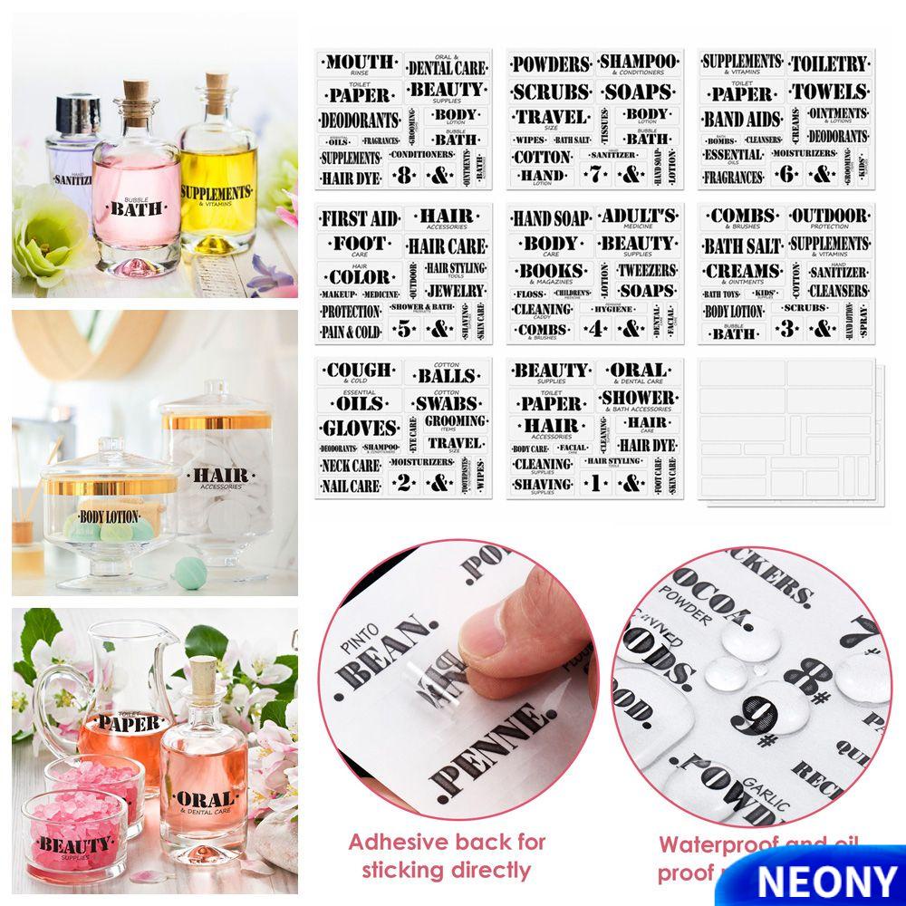 Set 136 Miếng Dán Đánh Dấu Xà Phòng / Dầu Gội Đầu Trong Suốt