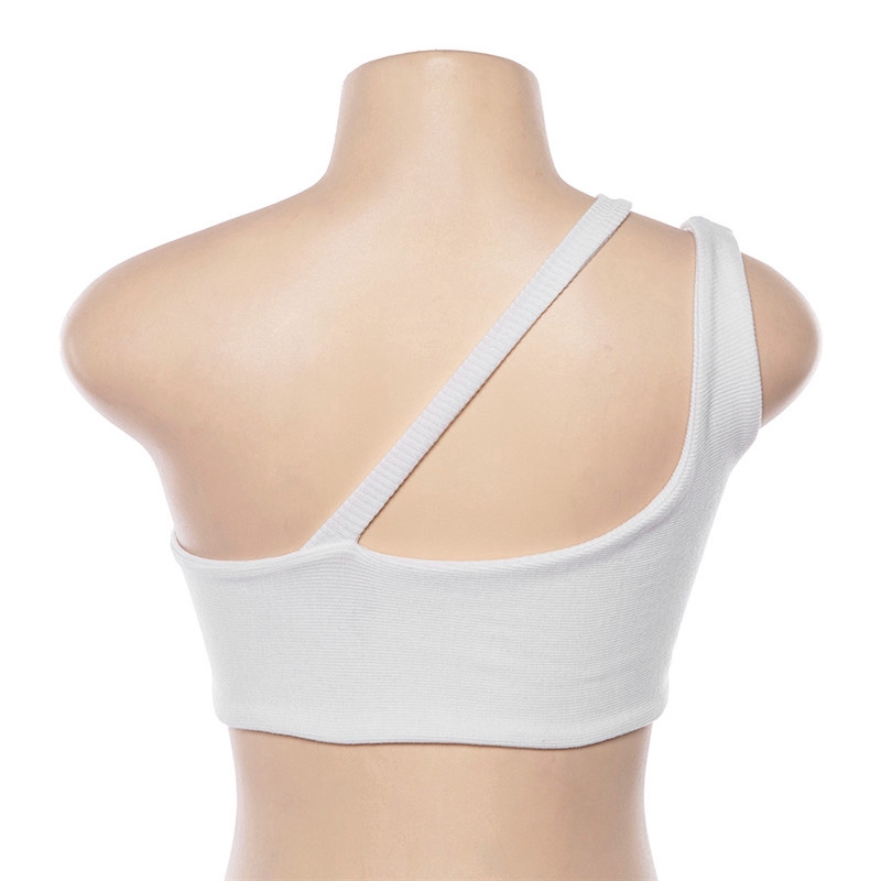DUNEA Áo lửng lệch vai không đối xứng kiểu dáng quyến rũ dành cho bạn nữ