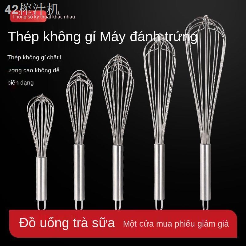 VMáy đánh trứng bằng thép không gỉ Hộ gia đình Nướng bánh Hướng dẫn sử dụng Kem phôi Nước trái cây khuấy kéo dài thươ