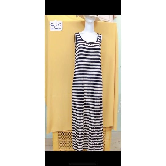 Đầm thun sọc maxi vải mịn đẹp freesize.S19