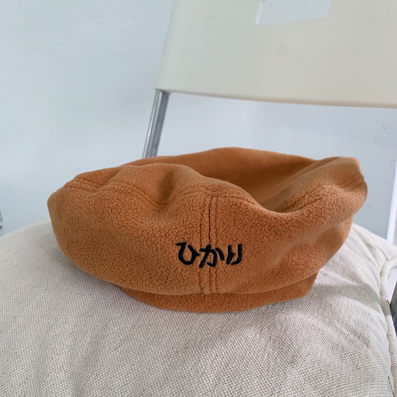Nón beret lông giữ ấm thời trang thu đông phong cách Hàn Quốc cho nữ