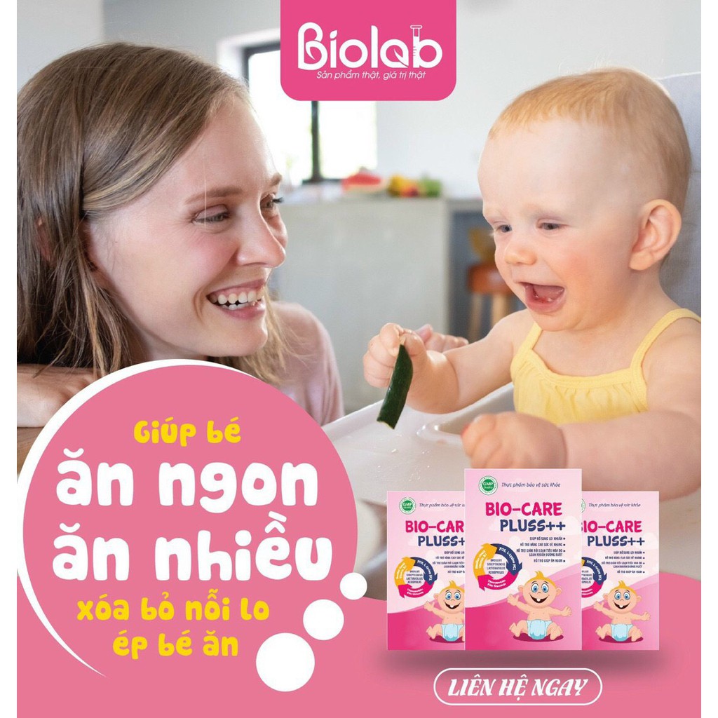 Bio Care Pluss ++ Trẻ hết biếng ăn, tăng cân, sức đề kháng tốt - Dược Biolab