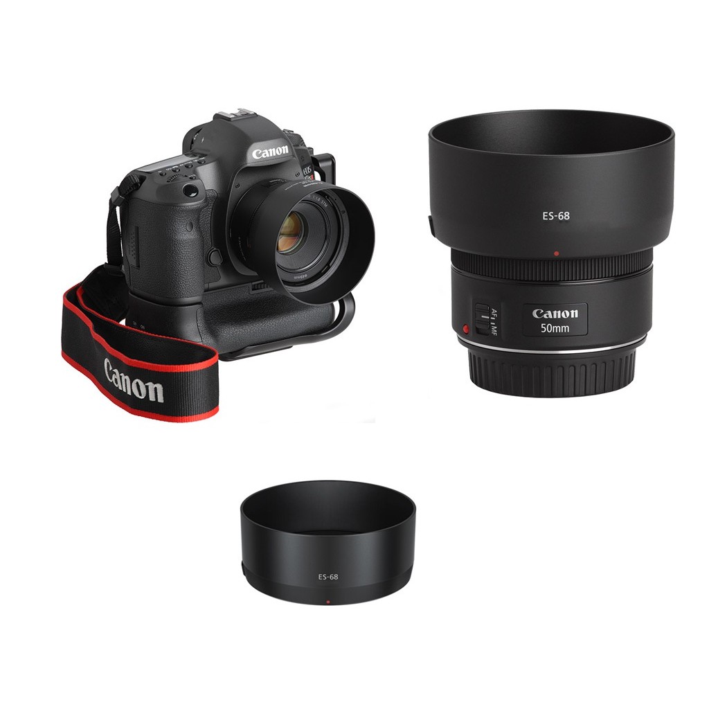 Hood ES 68 hoa sen cho lens 50STM F1.8 loa che nắng lens