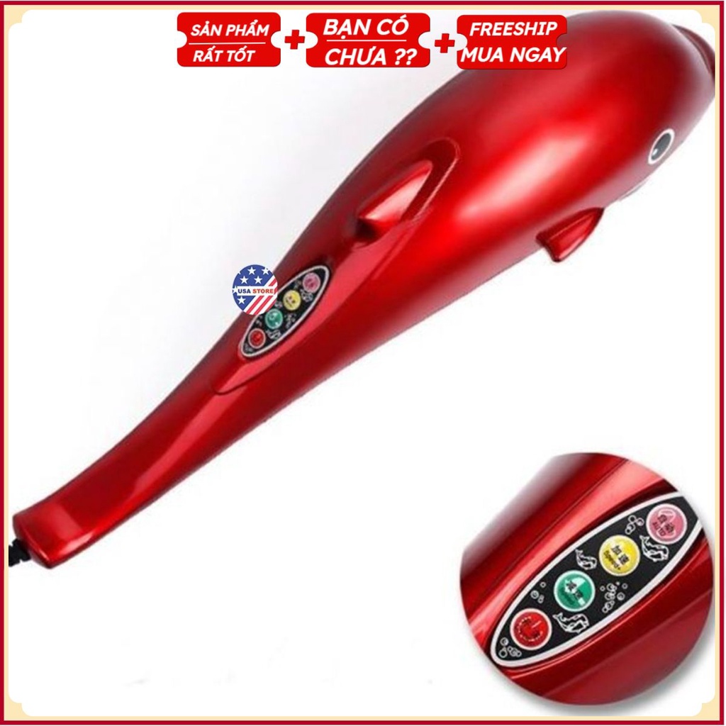 Máy Massage Cá Heo - Có Tia Hồng Ngoại - Hiệu Quả Giảm Đau Nhức Gấp 2 Lần (Kiểu Mới T9)