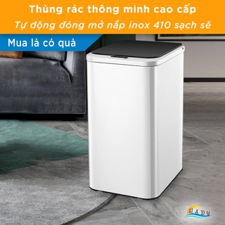 Thùng Đựng Rác Thông Minh Nhà Vệ Sinh Nhà Bếp Có Nắp Inox Tự Động Mở 9 Lít Chống Bám Bẩn CCKO